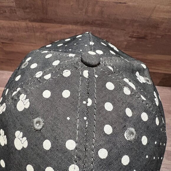 Disney Parks Mickey & Minnie Kissing Polka Dot Adult Adjustable Baseball Cap - Picture 7 of 9